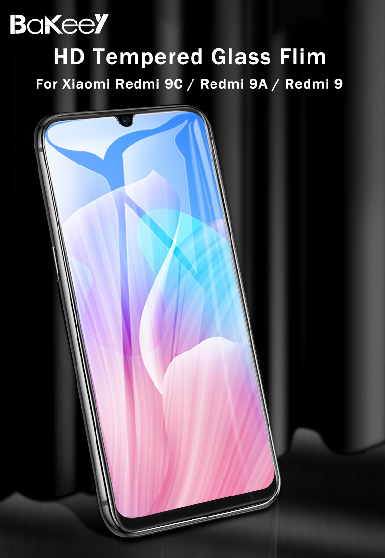 Bakeey-HD-Clear-9H-Anti-Explosion-Tempered-Glass-Screen-Protector-for-Xiaomi-Redmi-9C--Redmi-9A--Red-1725310-1